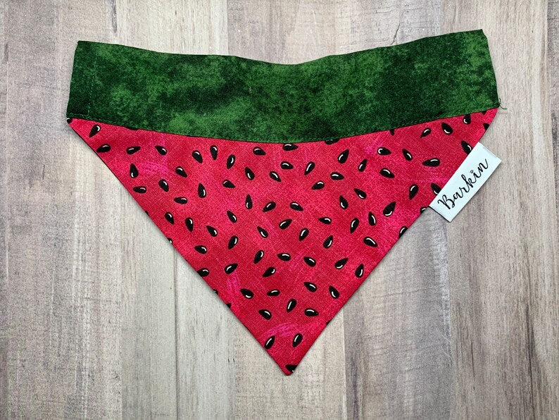 Summer Melon Over the Collar Dog Bandana