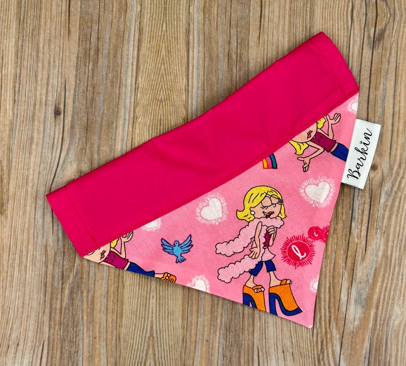 Lizzie Cartoon Over the Collar Dog Bandana