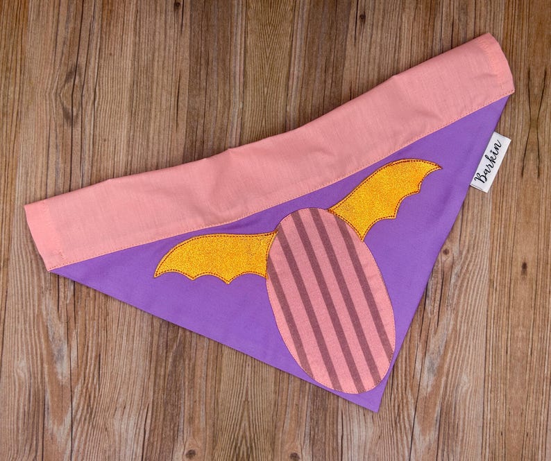 Purple Dragon Over the Collar Dog Bandana