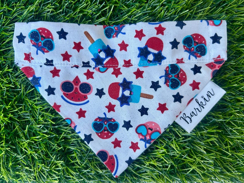 Summer Glitter Over the Collar Dog Bandana
