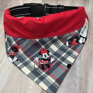 Minnie and Mickey Mouse Over the Collar Dog Bandana