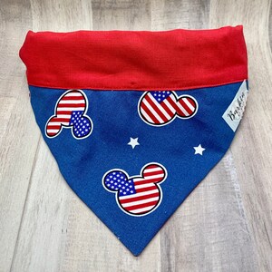 Mickey Mouse Patriotic Summer Over the Collar Dog Bandana
