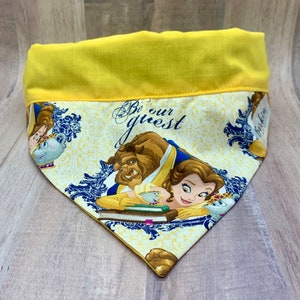 Beauty and the Beast Over the Collar Dog Bandana