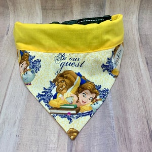 Beauty and the Beast Over the Collar Dog Bandana