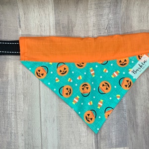 Halloween Trick or Treat Over the Collar Dog Bandana