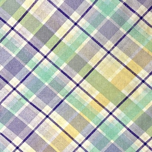 Purple Gingham Over the Collar Dog Bandana