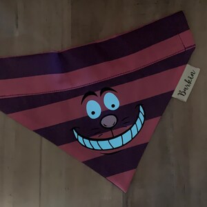 Cheshire Cat Glow in the Dark Over the Collar Dog Bandana