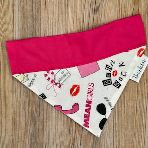 Mean Pink Over the Collar Dog Bandana