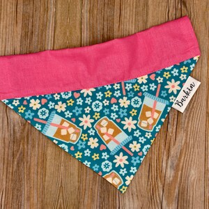 Summer Coffee Over the Collar Dog Bandana
