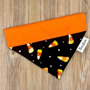 Halloween Trick or Treat Candy Corn Over the Collar Dog Bandana