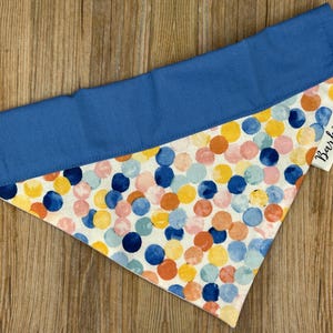 Spring Polka Dot Over the Collar Dog Bandana