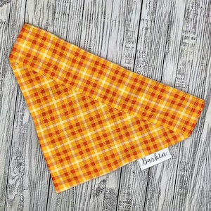 Orange and Yellow Halloween Paid Over the Collar Dog Bandana