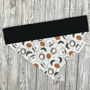 Ghost and Latte Over the Collar Dog Bandana