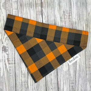 Orange, Purple and Black Halloween Paid Over the Collar Dog Bandana