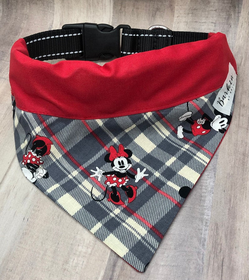 Minnie and Mickey Mouse Over the Collar Dog Bandana