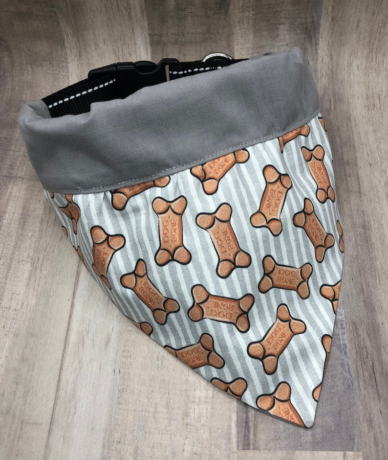 Dog Treat Milk Bone Over the Collar Dog Bandana