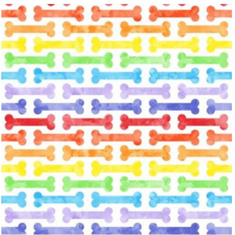 Pride Rainbow Dog Bone Over the Collar Dog Bandana