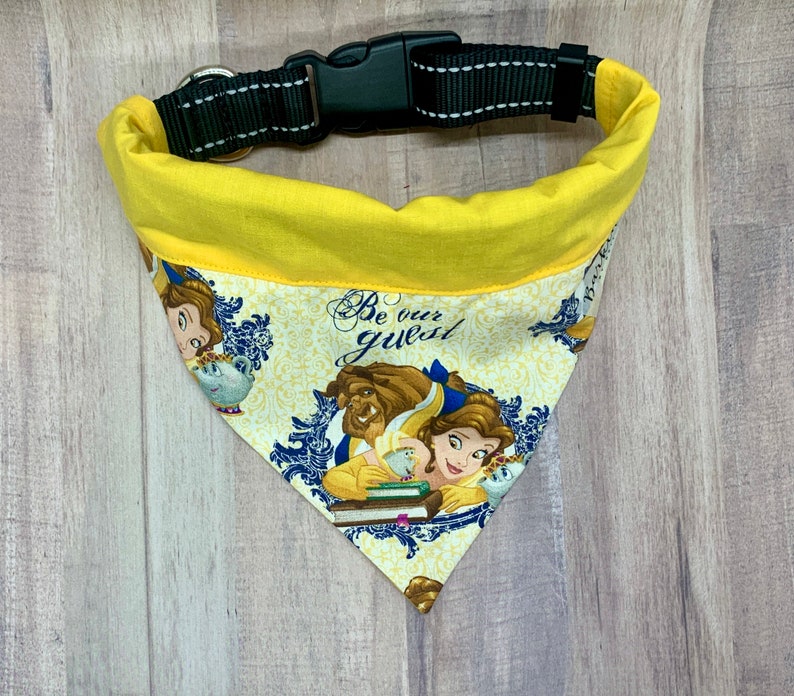 Beauty and the Beast Over the Collar Dog Bandana