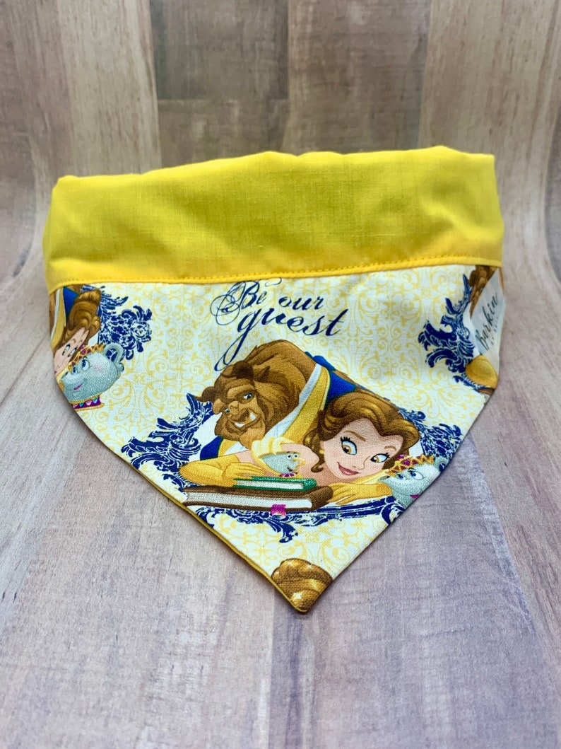 Beauty and the Beast Over the Collar Dog Bandana