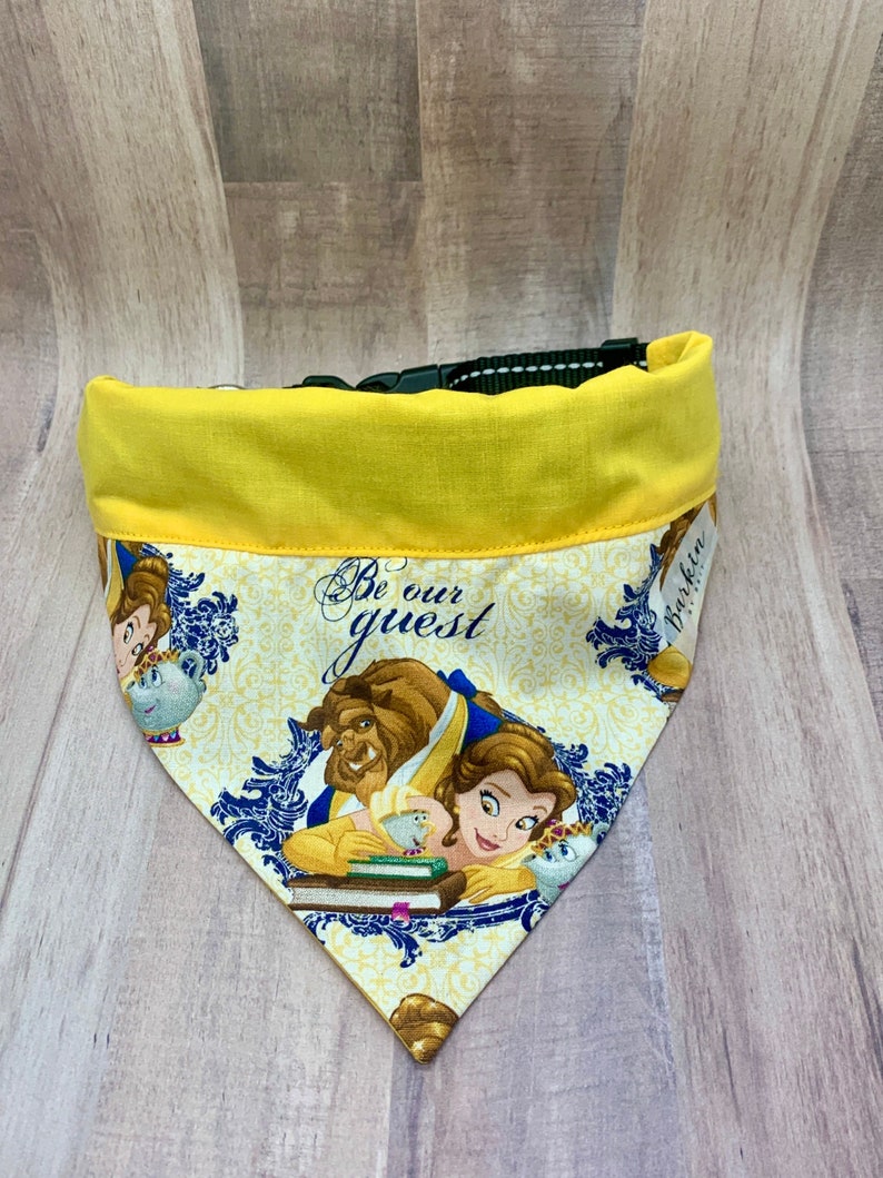 Beauty and the Beast Over the Collar Dog Bandana
