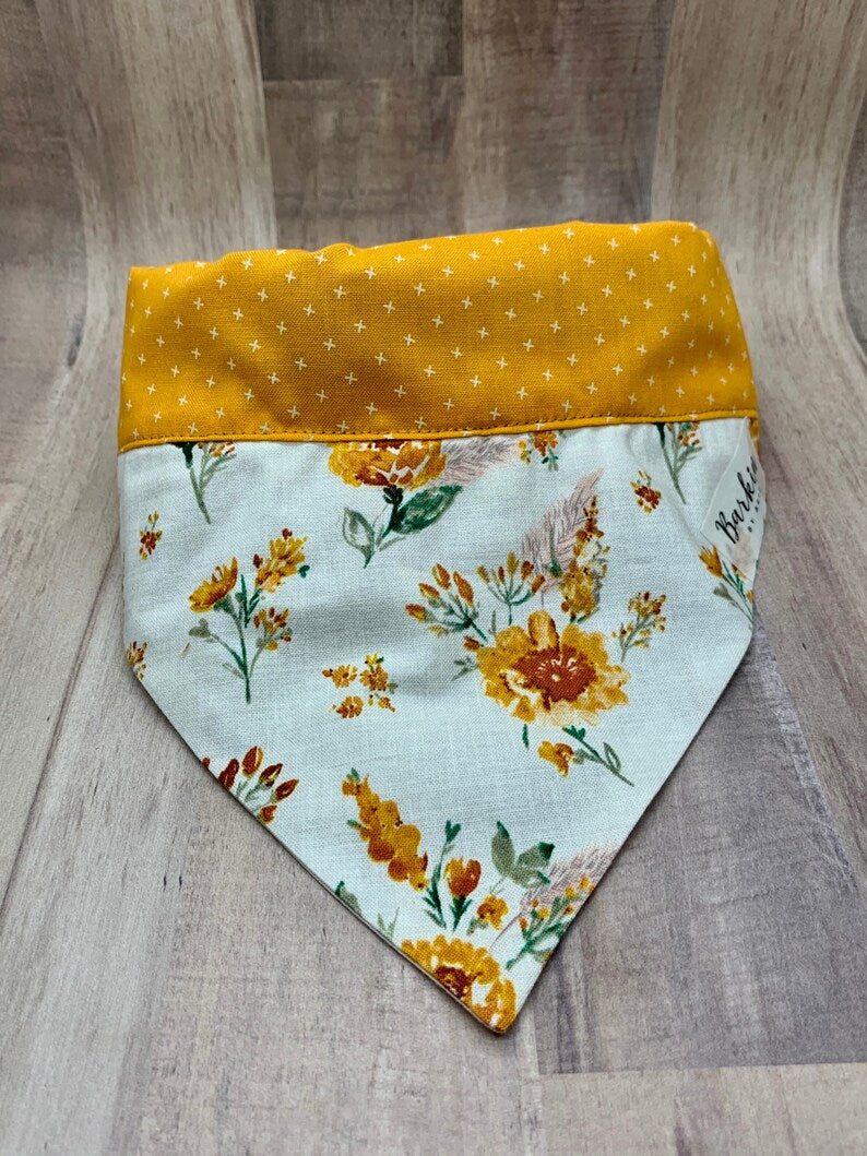 Fall Floral Over the Collar Dog Bandana