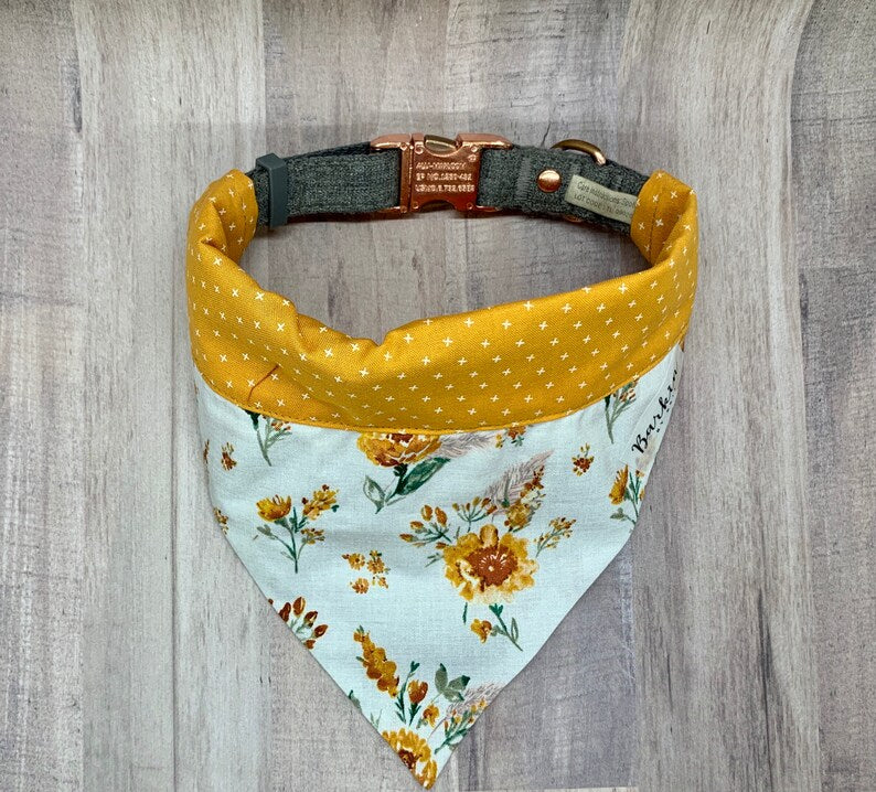 Fall Floral Over the Collar Dog Bandana