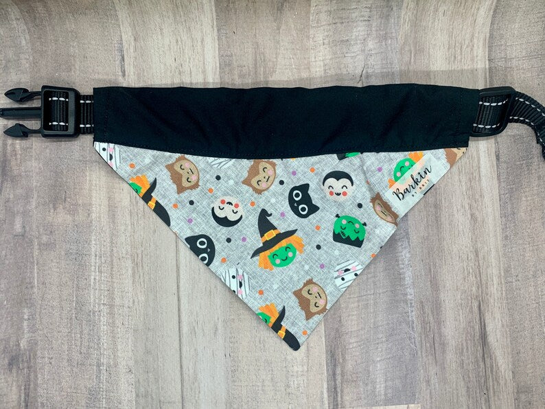 Halloween Friends Over the Collar Dog Bandana
