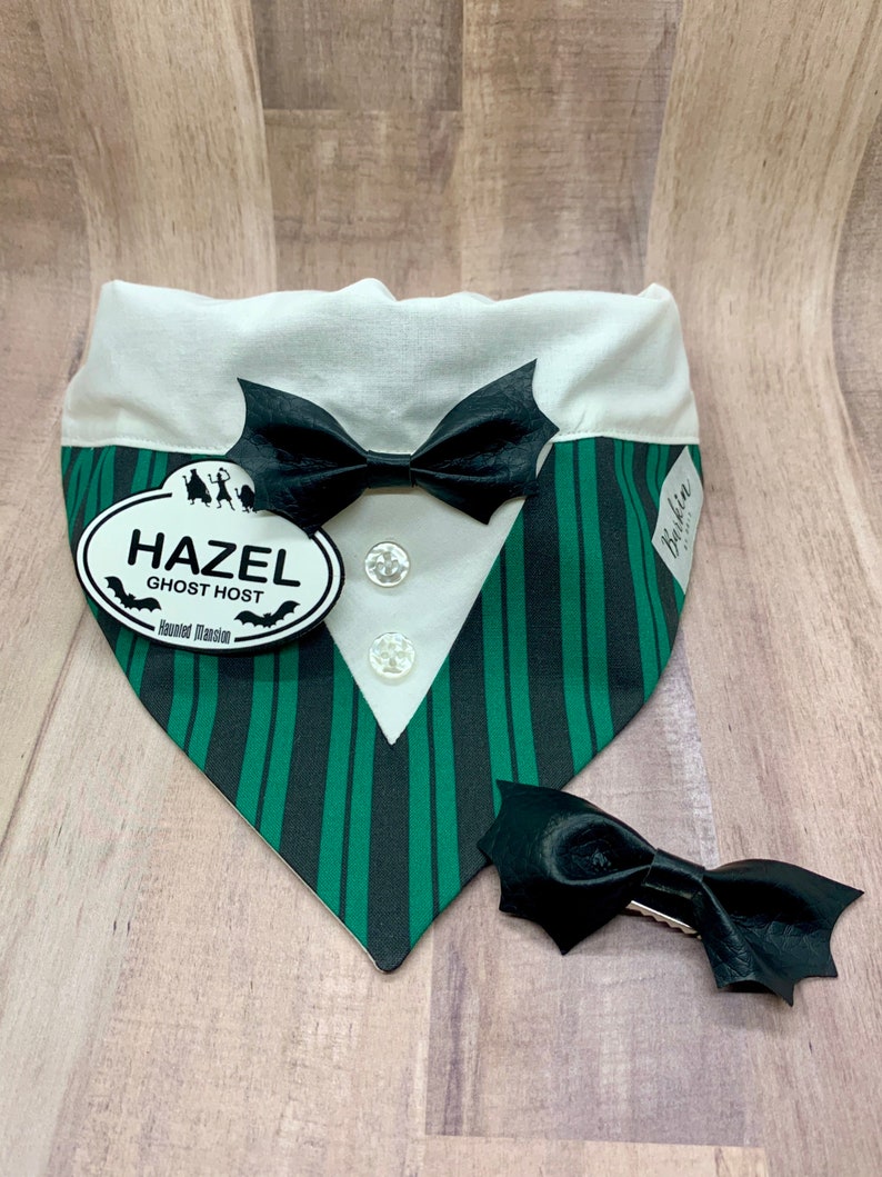 Disneyland Disneyworld Ghost Host Over the Collar Dog Bandana
