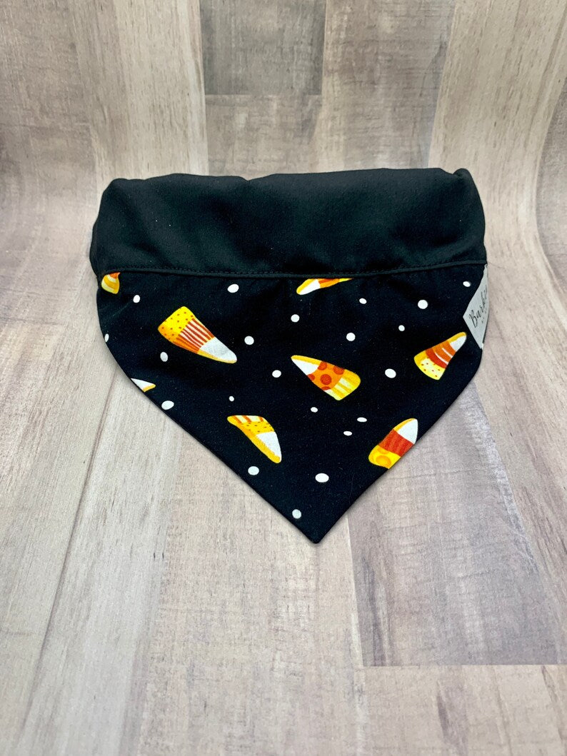 Halloween Trick or Treat Candy Corn Over the Collar Dog Bandana