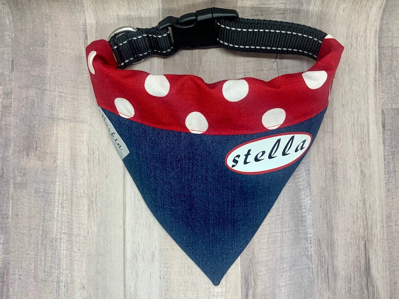 Personalized Rosie the Riveter Over the Collar Dog Bandana