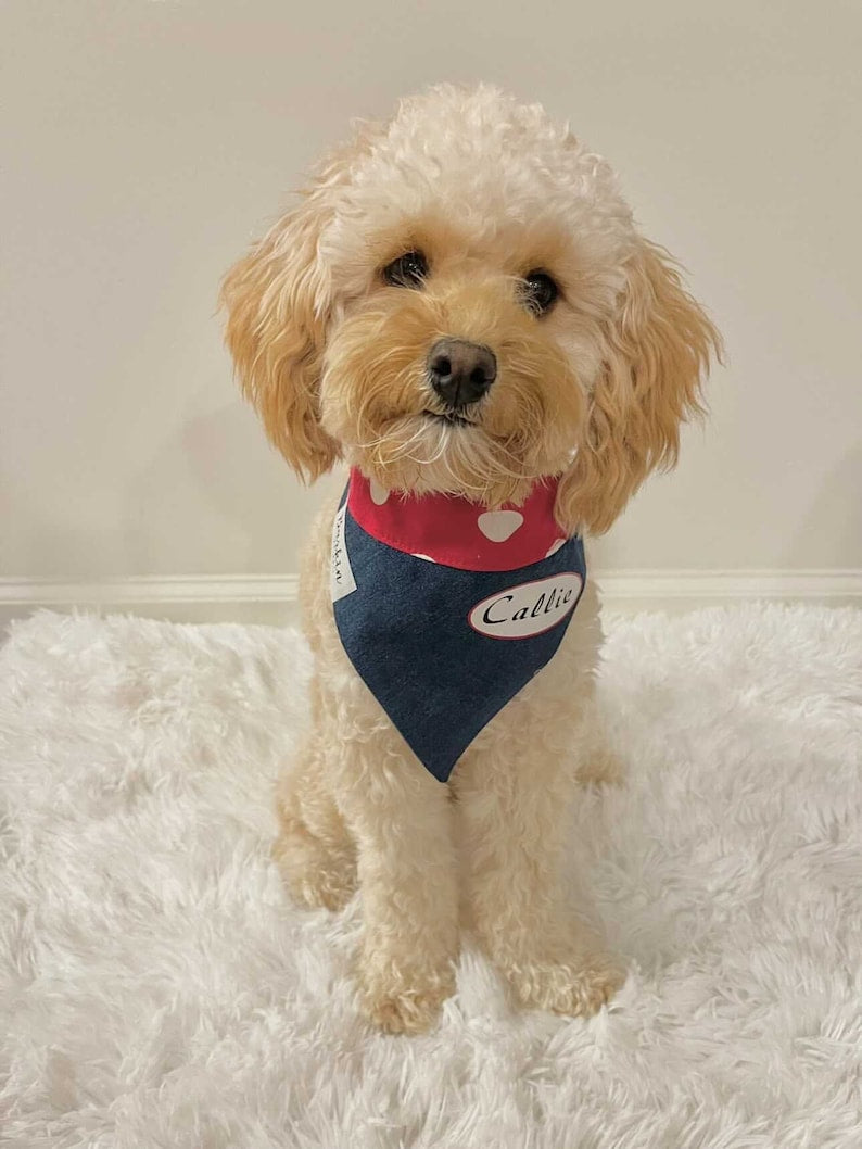 Personalized Rosie the Riveter Over the Collar Dog Bandana