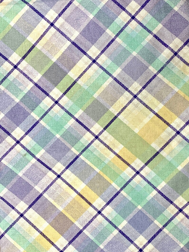 Purple Gingham Over the Collar Dog Bandana