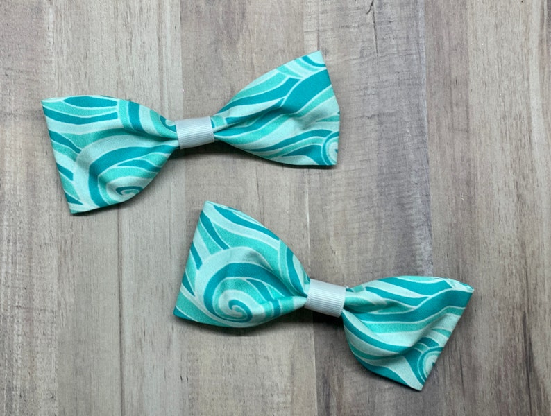 Ocean Waves Summer Over the Collar Dog Bandana and Bow tie