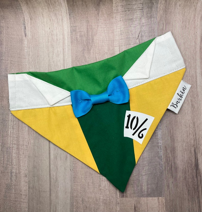 Mad Hatter Over the Collar Dog Bandana