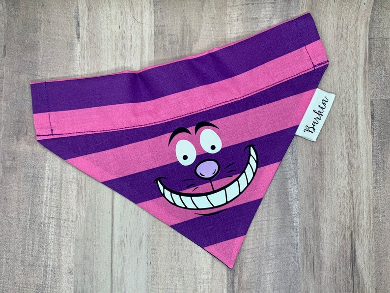 Cheshire Cat Glow in the Dark Over the Collar Dog Bandana