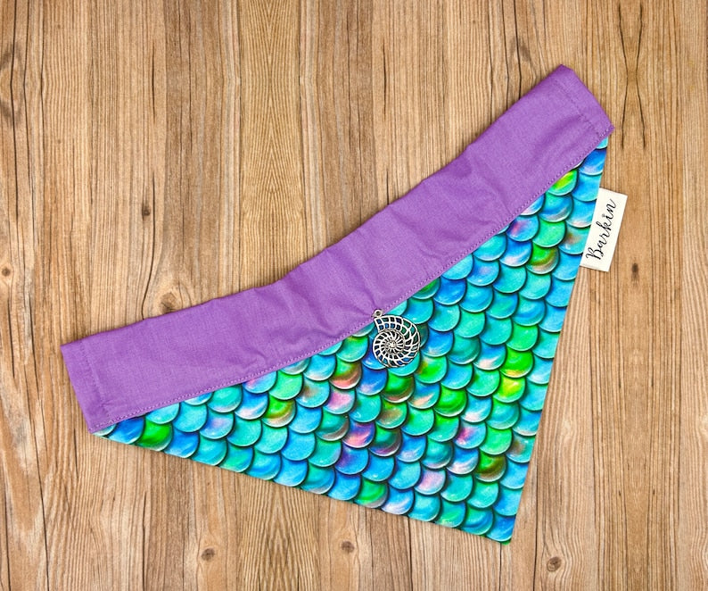Mermaid Over the Collar Dog Bandana