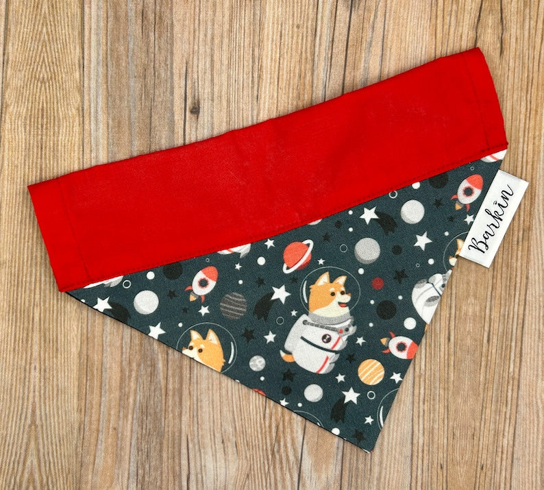 Space Corgis Over the Collar Dog Bandana
