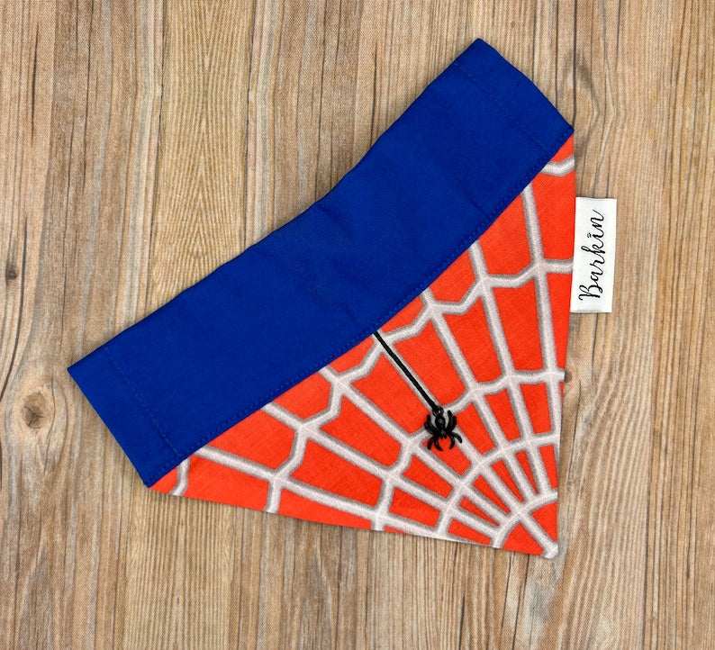 Spider Web Over the Collar Dog Bandana