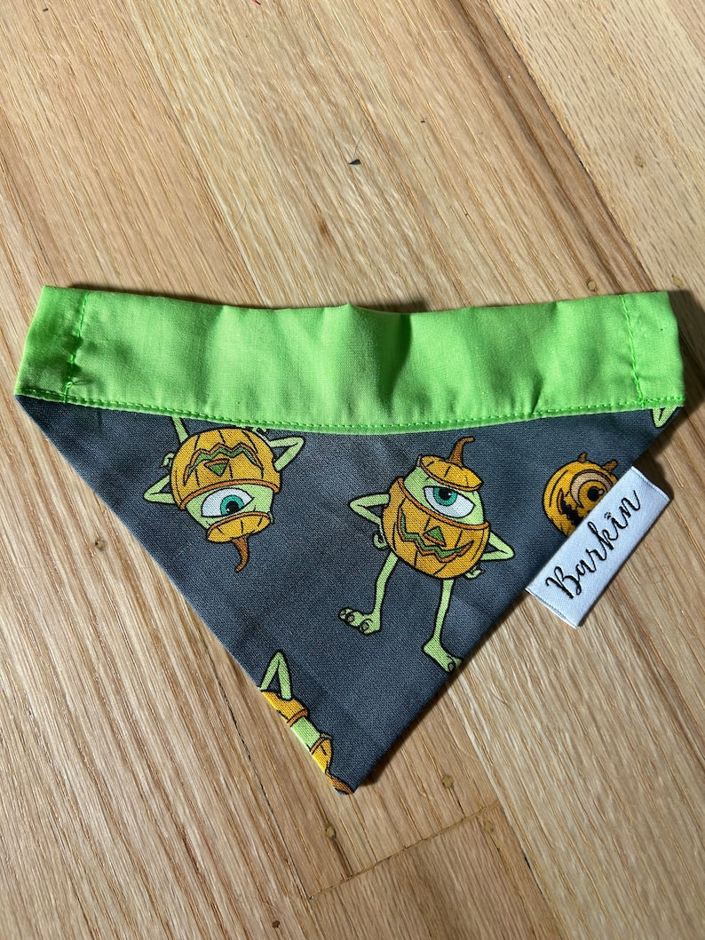 Green Mike Over the Collar Dog Bandana