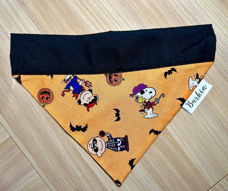 Beagle and Friends Halloween Over the Collar Dog Bandana
