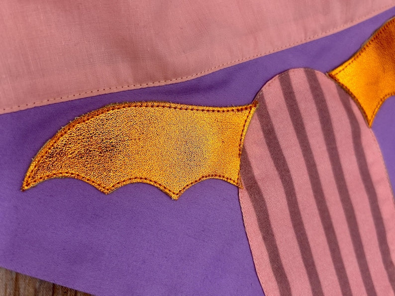 Purple Dragon Over the Collar Dog Bandana