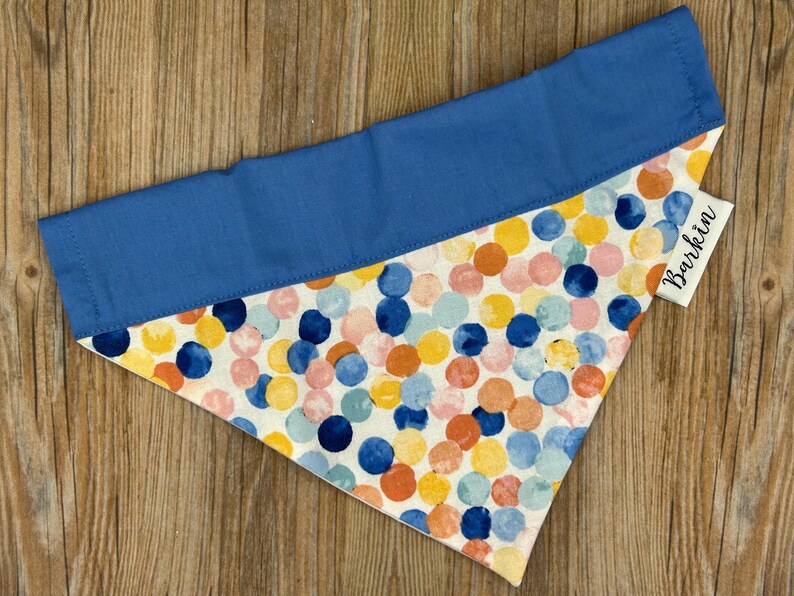 Spring Polka Dot Over the Collar Dog Bandana
