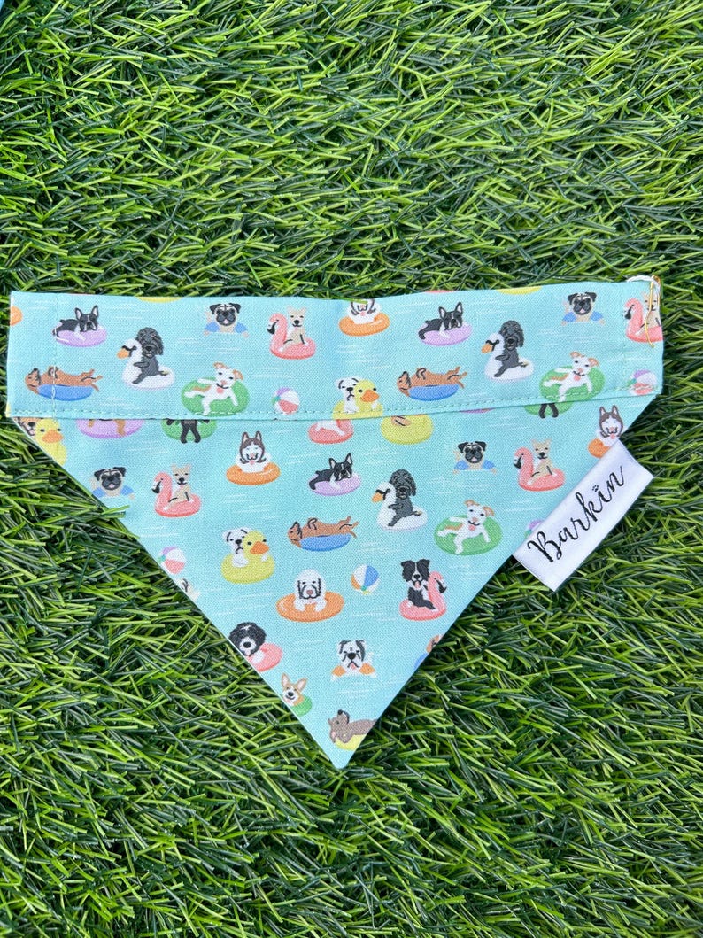 Pool Dogs Over the Collar Dog Bandana