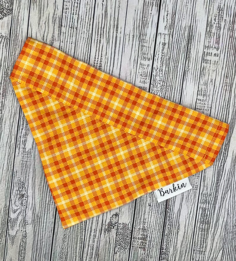 Orange and Yellow Halloween Paid Over the Collar Dog Bandana
