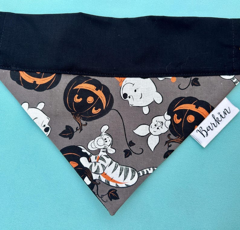 Pooh and Friends Halloween Over the Collar Dog Bandana