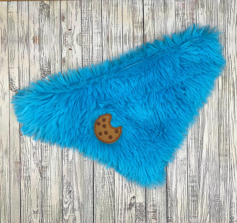 Cookie Monster Over the Collar Dog Bandana